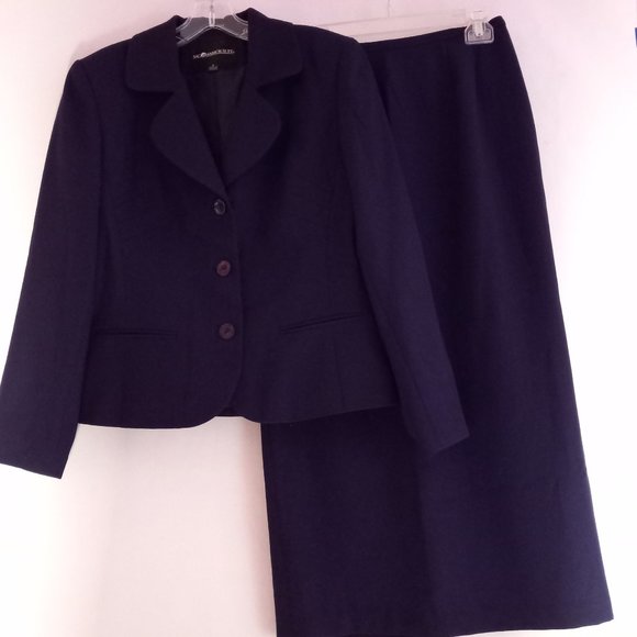 SAG HARBOR SUIT 2 PCS Dark Purple Women Size 8 - Picture 1 of 2